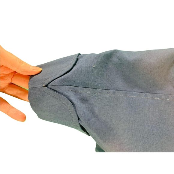 Vintage 80s Swing Coat Womens Large Solid Blue Barrie Pace Tent Coat - Picture 6 of 10